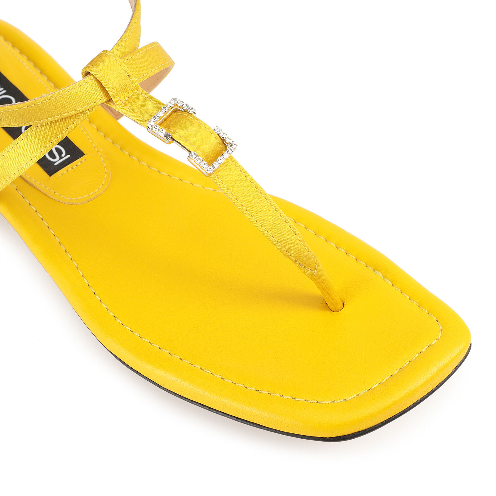 セルジオロッシ☆イエローサテンクロスサンダル/sr Mini Prince Sandals Yellow Heel height: 60mm, sr Mini Prince - Sandals