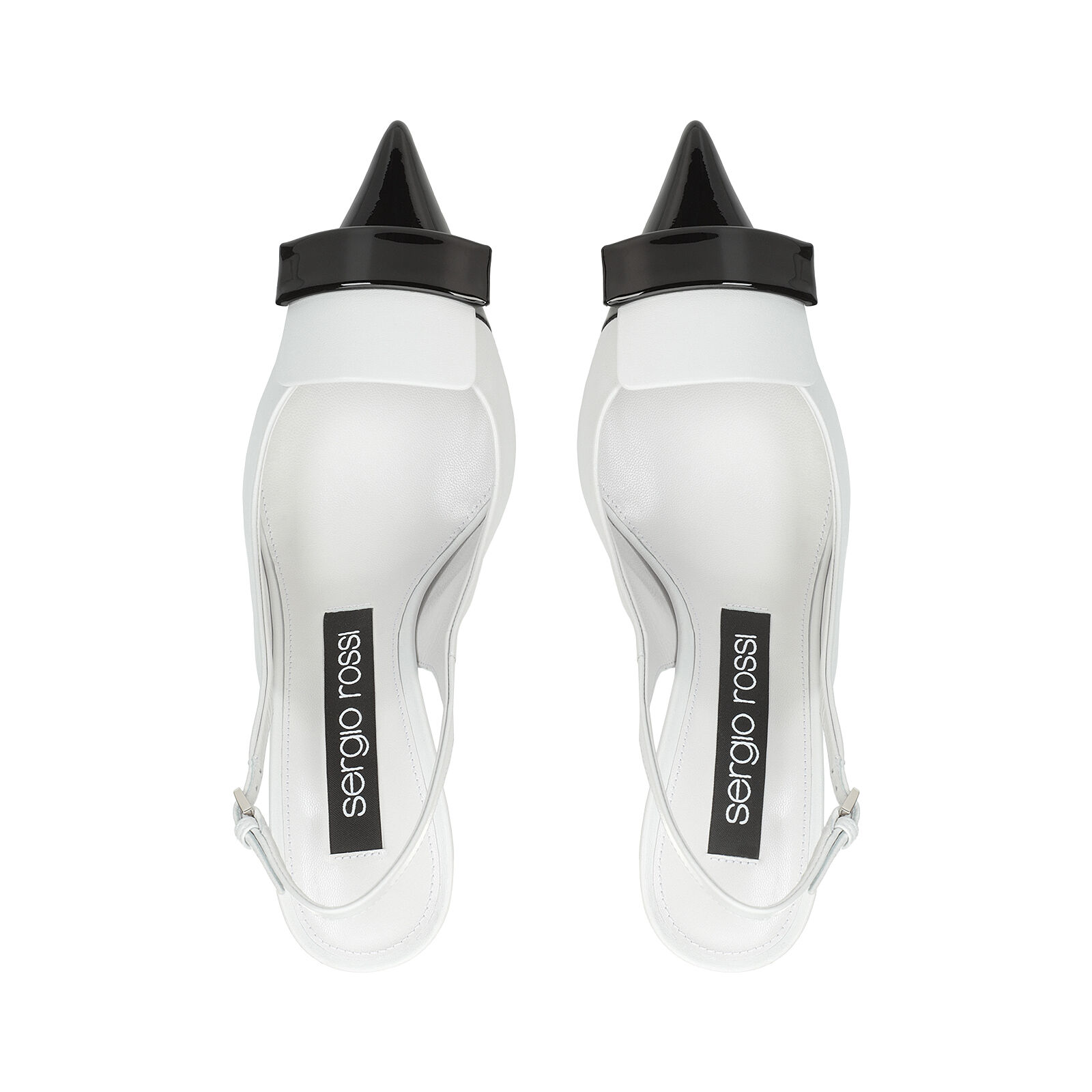 sr1 - Slingbacks Black/White, 3