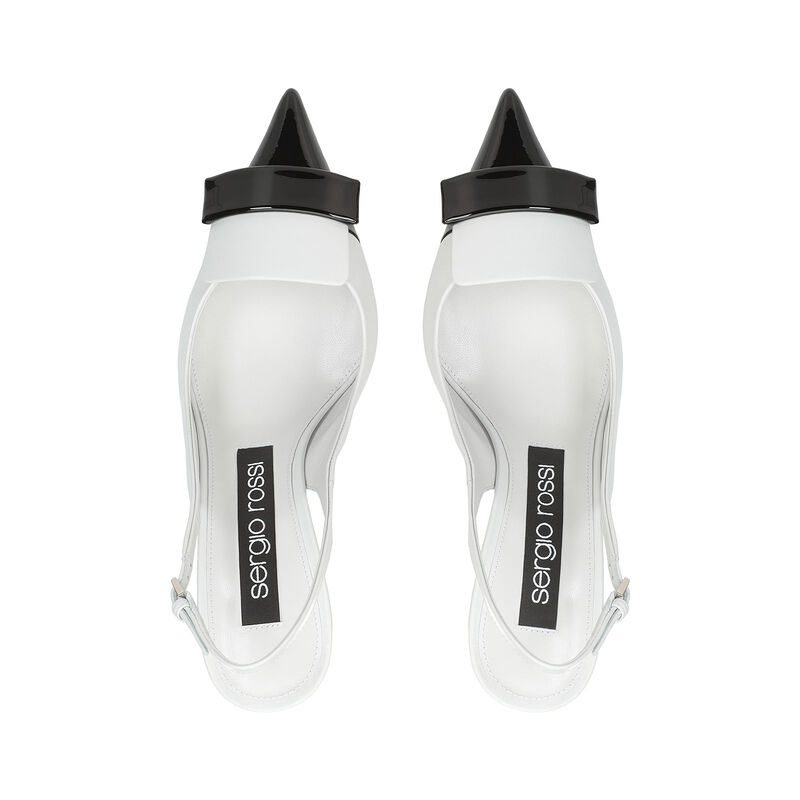 sr1 - Slingbacks Black/White