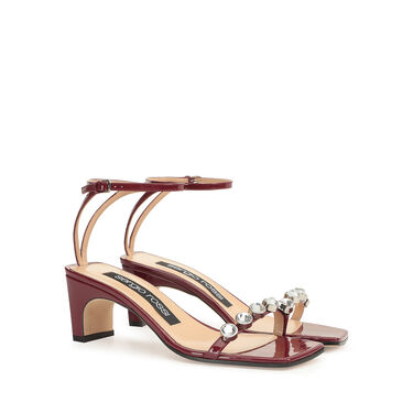 Sandales Rouge Talon moyen: 60mm, sr1  - Sandals Velvet 2