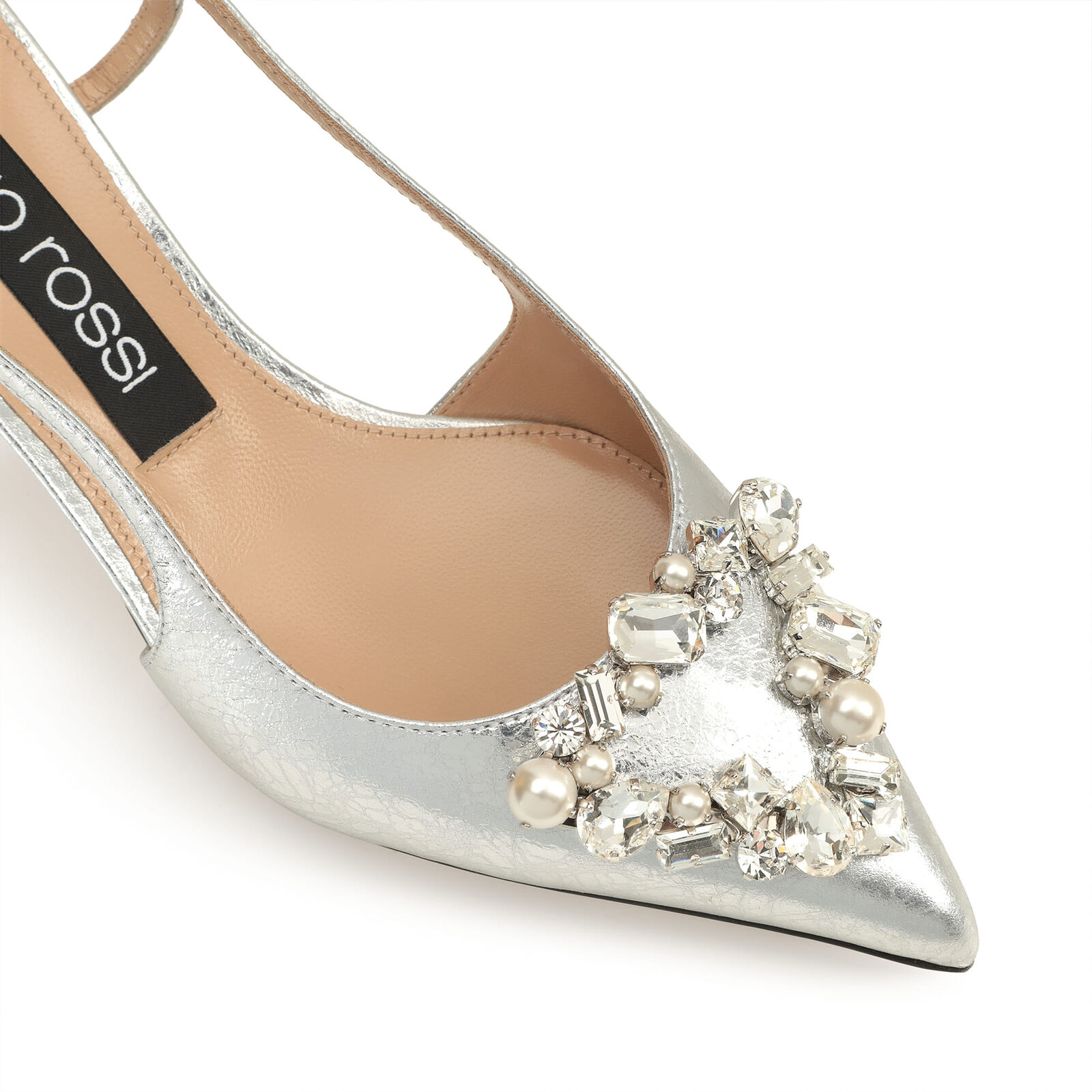 sr Godiva Precious - Slingbacks Silver, 4