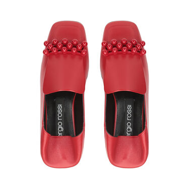 Mocassins Rouge Talon plat: 5mm, sr1 - Slippers Carminio 2