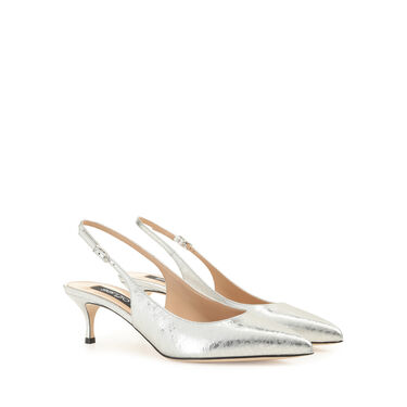 Slingbacks Grey Mid heel: 50mm, Godiva - Slingbacks Silver 2
