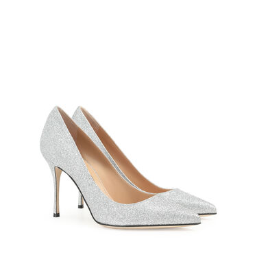 Pumps Grey High heel: 90mm, Godiva - Pumps Argento 2