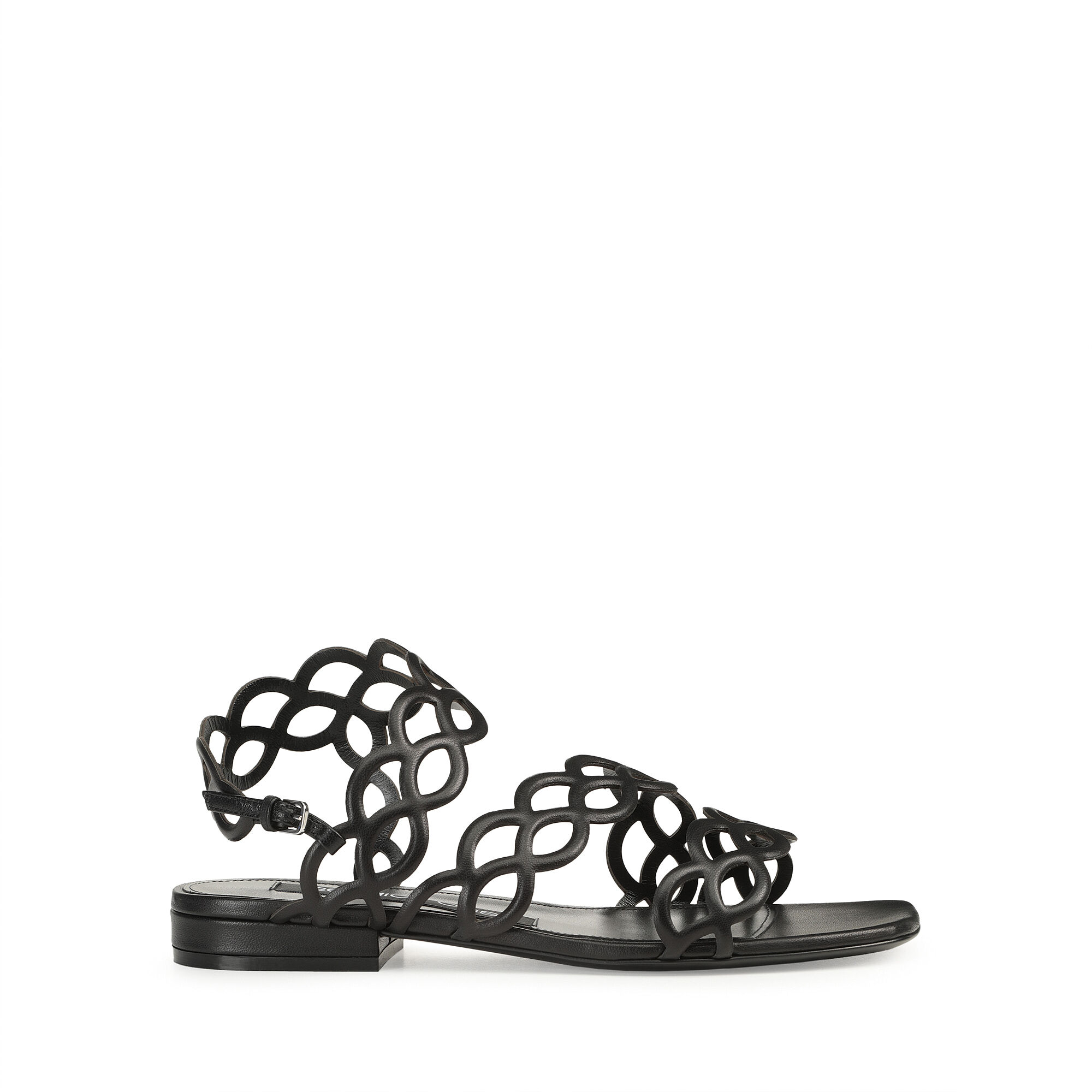 Sandals Black Low heel 15mm sr Mermaid Sandals Black Sergio