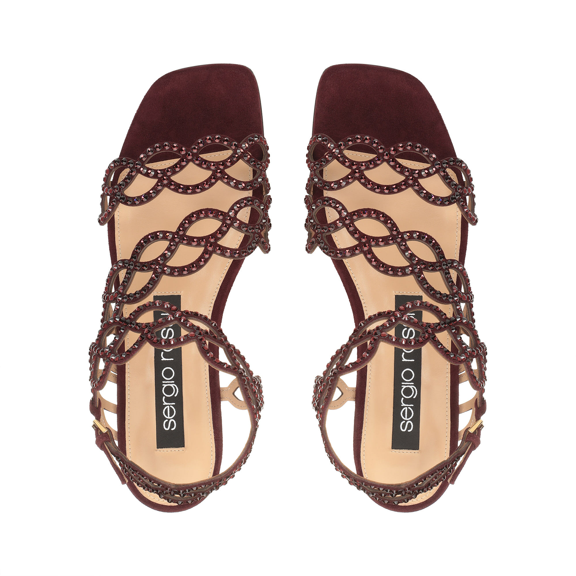 Flat sandals Red Low heel: 15mm, sr Mermaid - Flat sandals