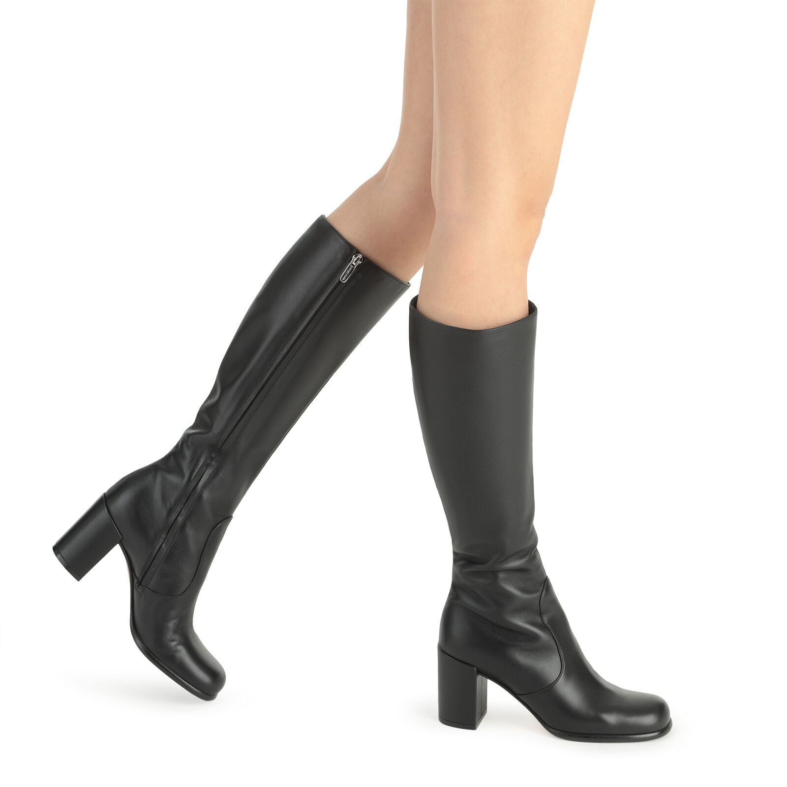 Boots Black Mid heel 75mm sr Aden Sergio Rossi