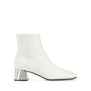 Bottines Blanc Petit talon: 45mm, sr Alicia  - Booties White 2