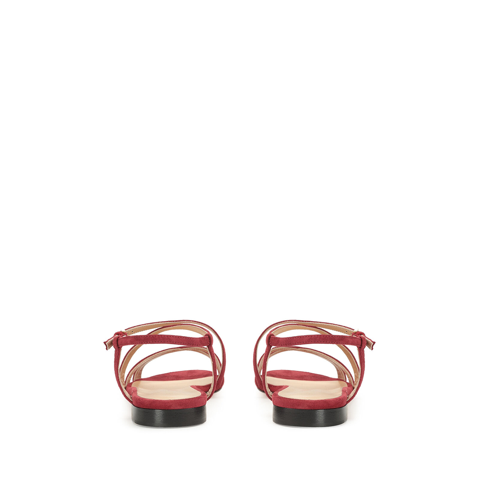Deep red sandals sale