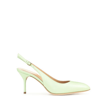 スリングバック グリーン ローヒール: 75mm, Chichi - Slingbacks Apple 2