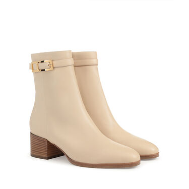 Bottines Blanc Petit talon: 45mm, sr Nora - Booties Chalk 2