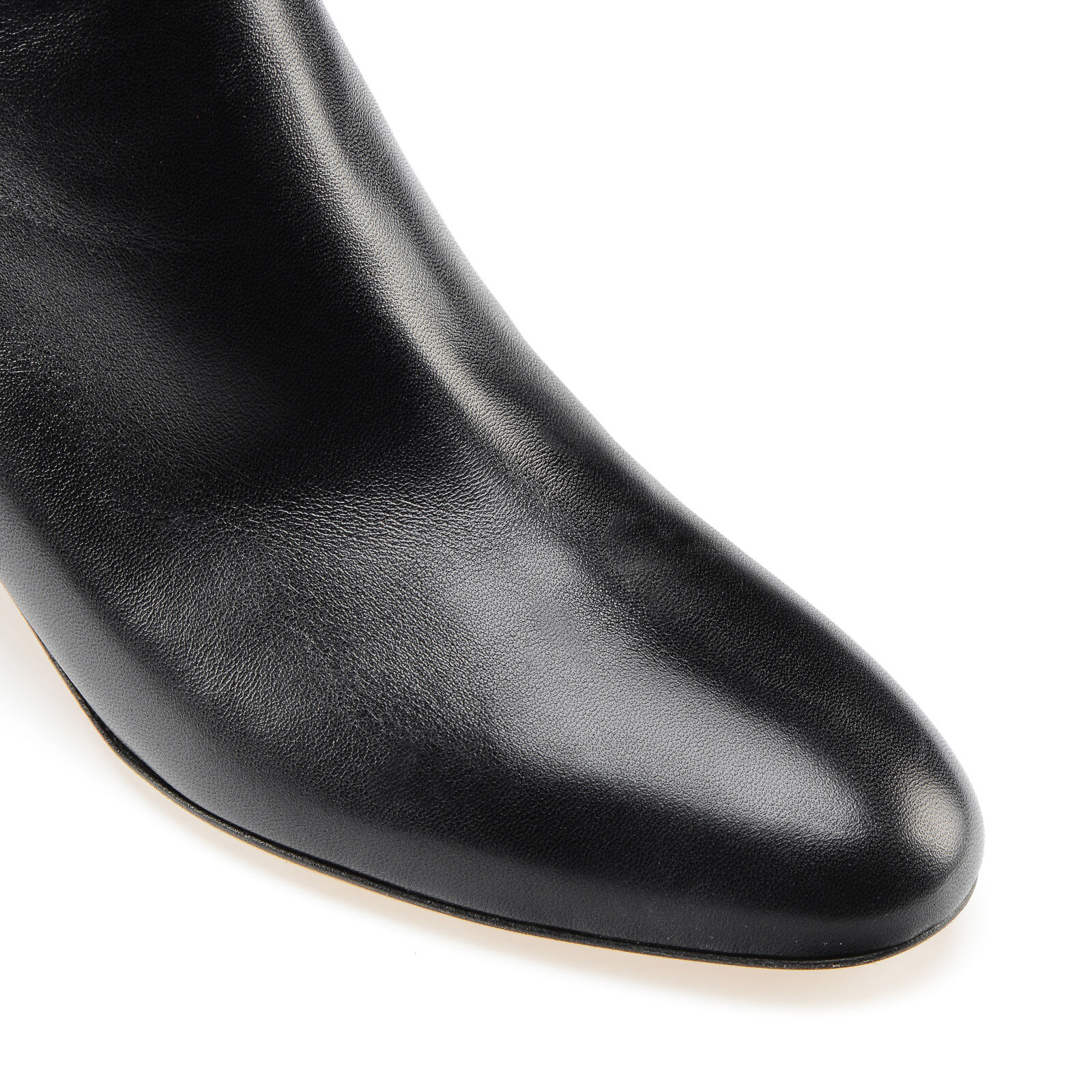 【Sergio Rossi】Virginia Bootie HH045 Scamosciato Booties Black Low heel: 45mm, Virginia - Booties Black