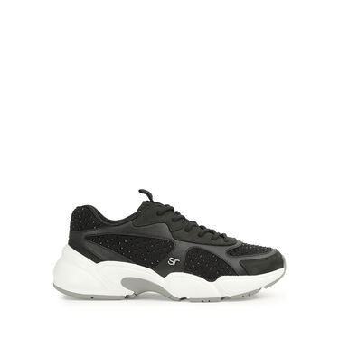 Sneakers Nero Senza tacco: 10mm, sr 0024 Crystal - Sneakers Nero 1