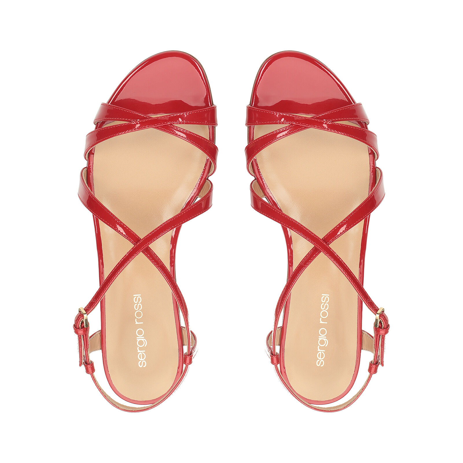サンダル レッド フラット: 10mm, Bon ton | Sergio Rossi