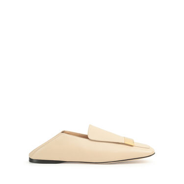 Mocassins Blanc Talon plat: 5mm, sr1 - Slippers Chalk 1