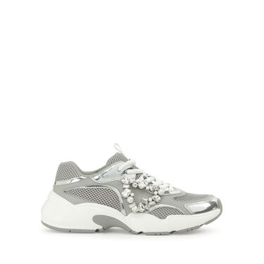 Baskets Gris Talon plat: 10mm, sr 0024 Precious - Sneakers Grey 2