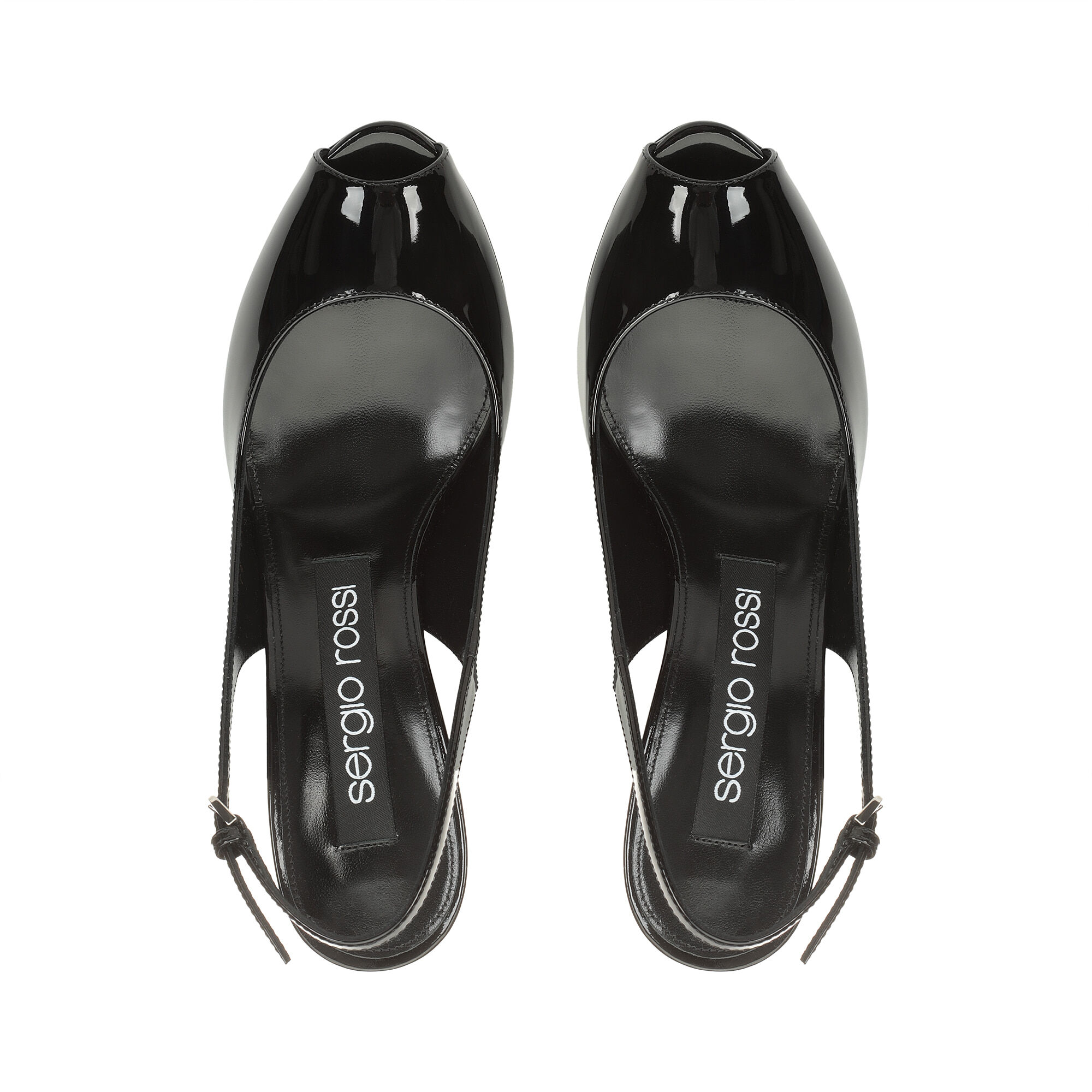 サンダル ブラック ミッドヒール: 75mm, sr Godiva Platform