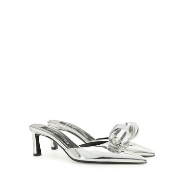 Mules Grey Mid heel: 60mm, sr Bigoudi - Mules Argento 2