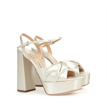 Sandals White High heel: 90mm, sr Bridal - Sandals Champagne 2