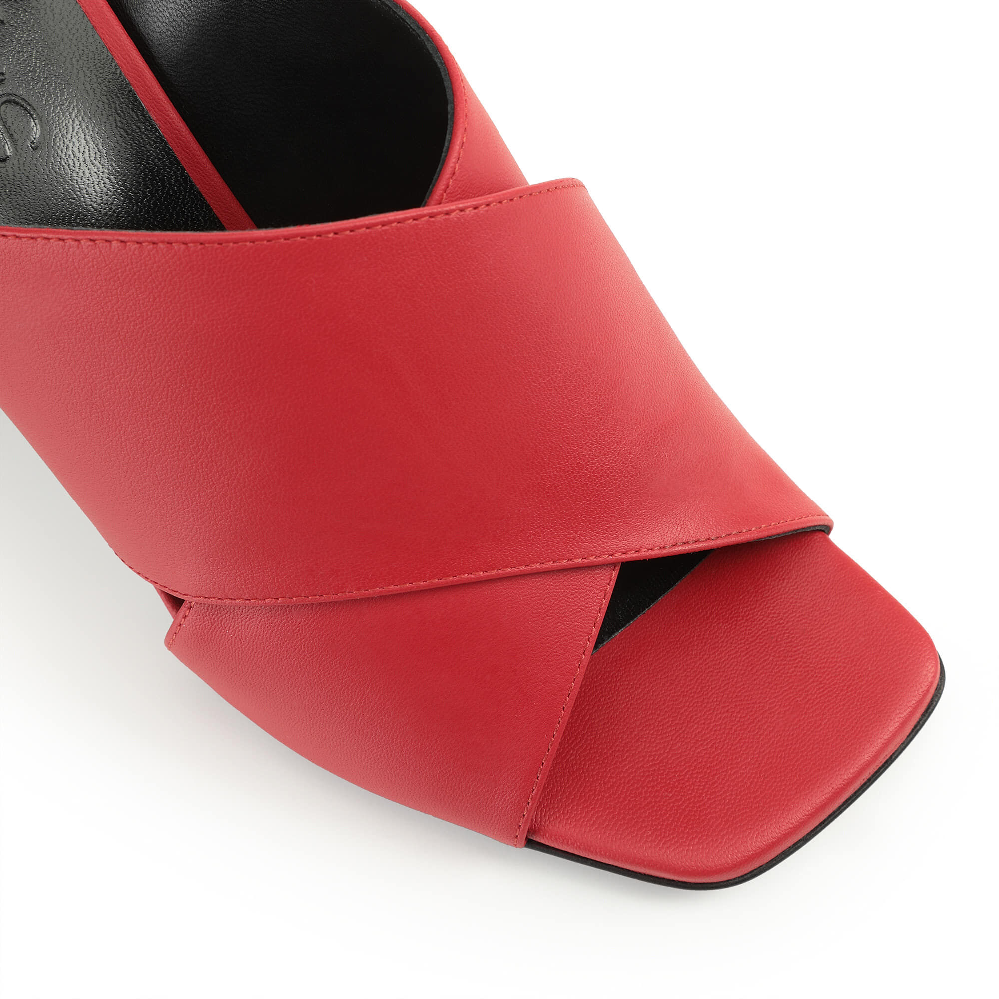 直営店☆SergioRossi☆SALE! SI ROSSI クロスストラップサンダル Sandals Red High heel: 80mm, SI ROSSI - Sandals Carminio