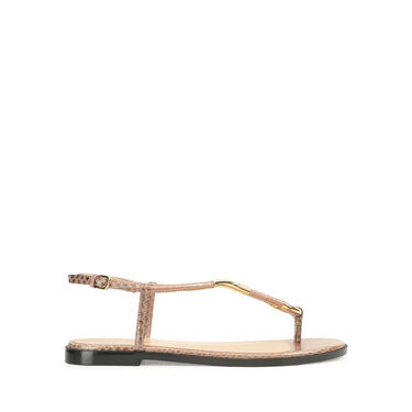 Sandals Brown Low heel: 5mm, Twist  - Sandals Bronze 2