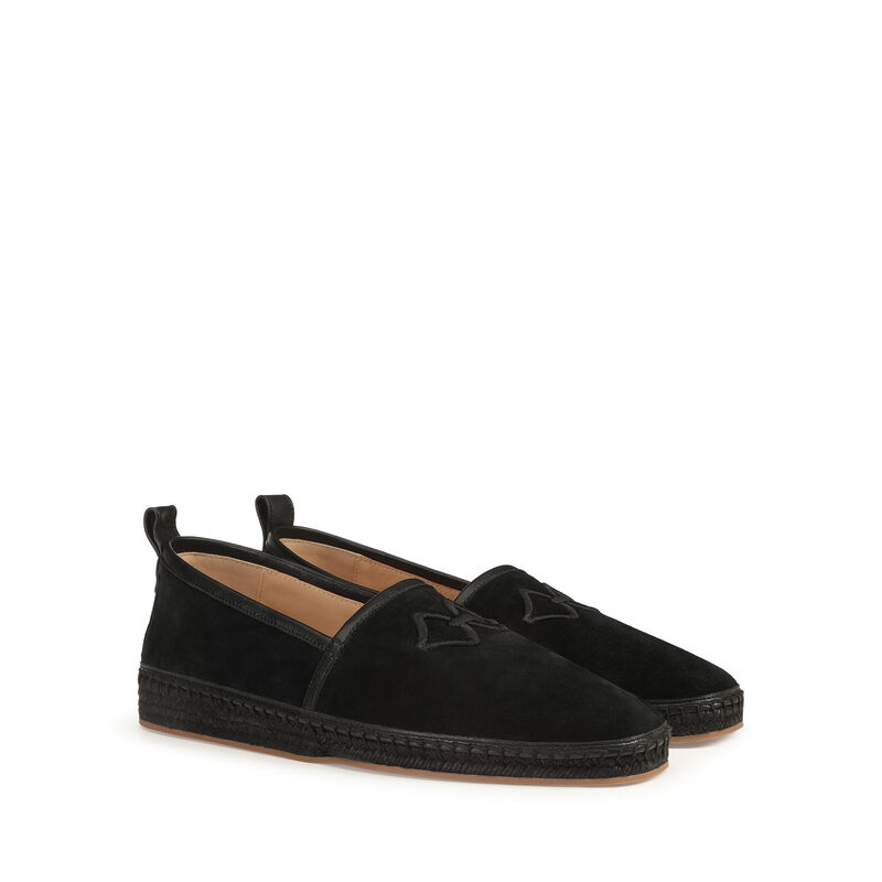 sr Sea Scale Embroidery - Loafers Black