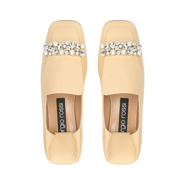 Mocassins Beige Talon plat: 5mm, sr1 - Slippers Soft Skin 2