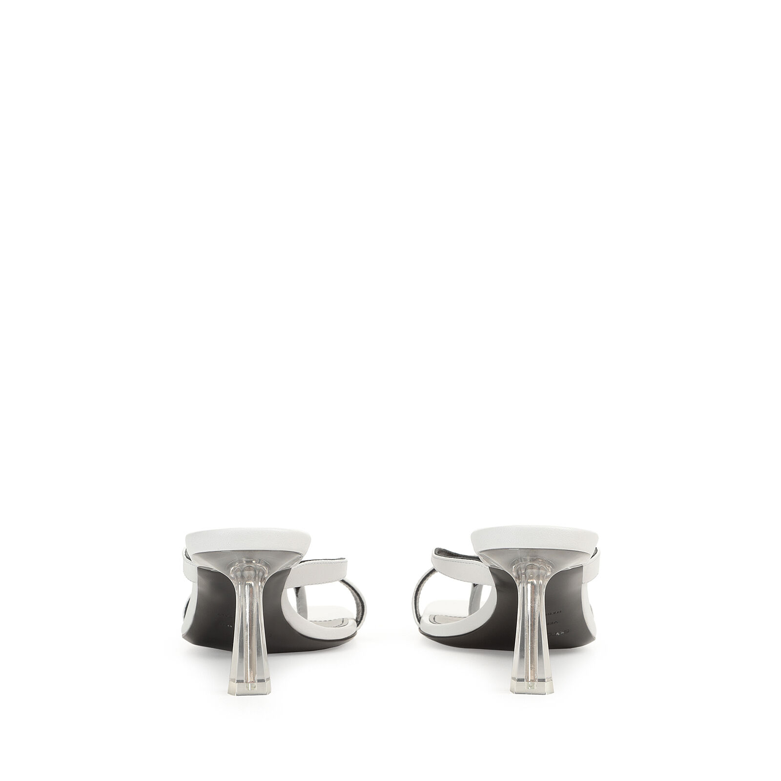 【Sergio Rossi】Sr Aracne サンダル ナッパ プレキシヒール 白 Sandals White Mid heel: 60mm, sr Aracne - Sandals White