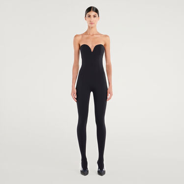 Heart Shape Baily Jumpsuit -  Black, 0