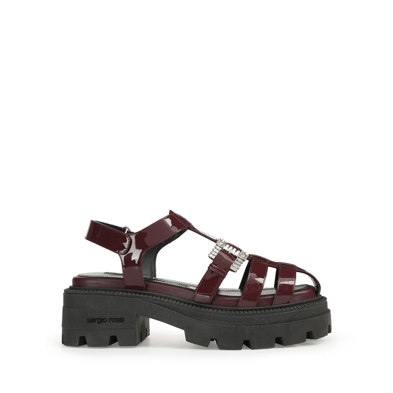 sr Twenty Buckle - Sandals Wine