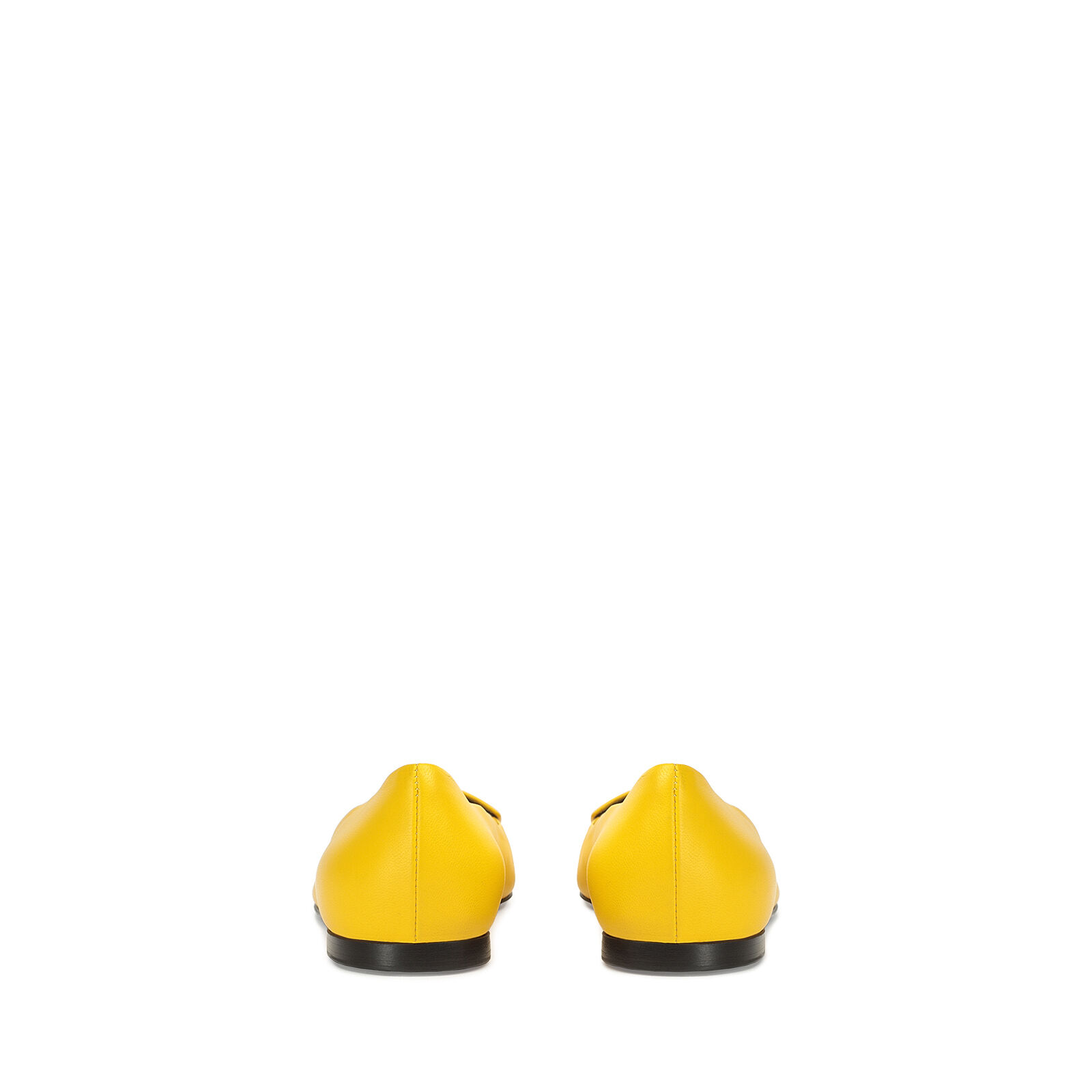 Yellow leather flats outlet