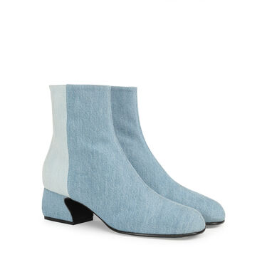 ブーティ ブルー ローヒール: 45mm, SI ROSSI - Booties Blue 2