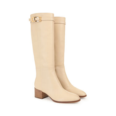 Bottes Blanc Petit talon: 45mm, sr Nora  - Boots Chalk 2