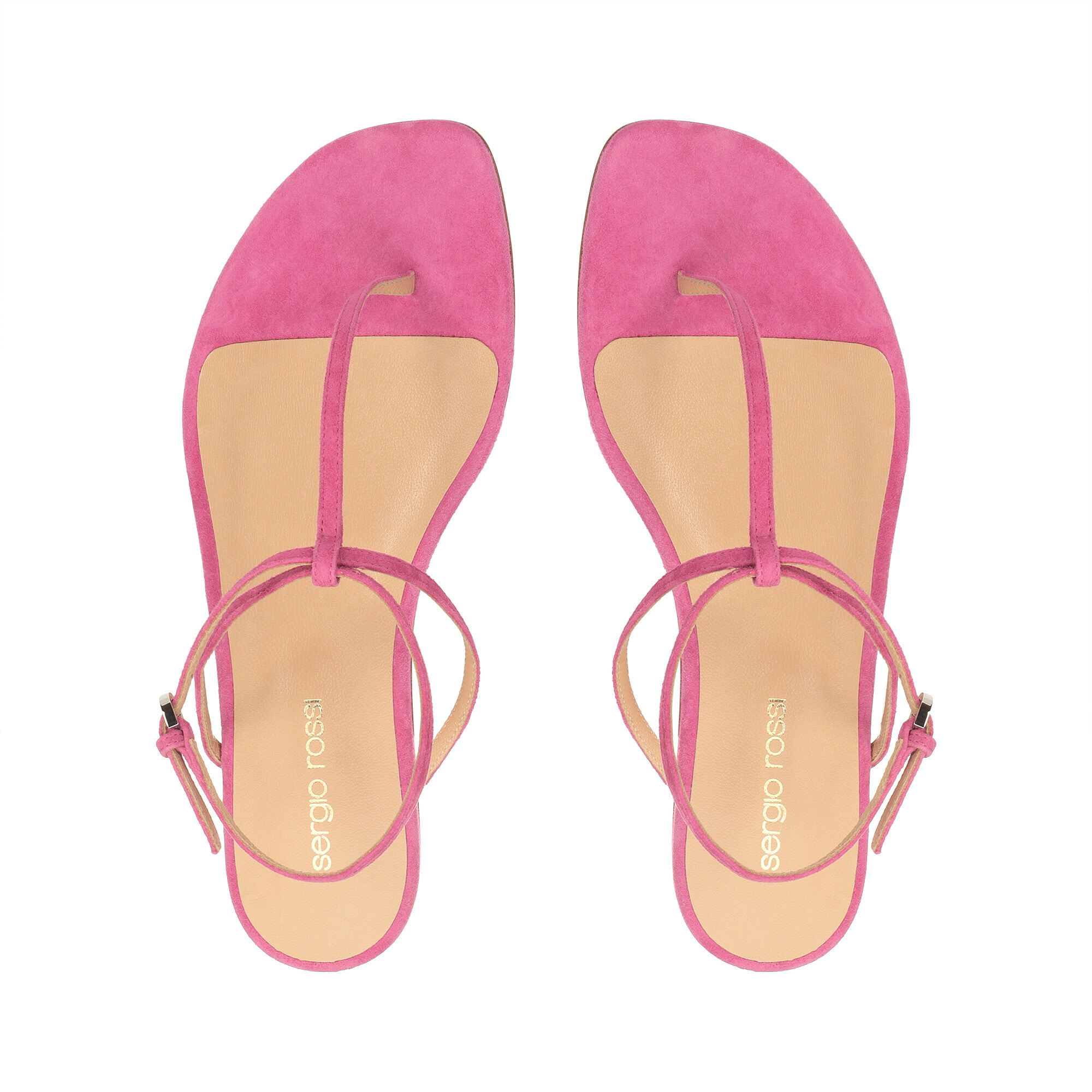 Flat sandals pink sales
