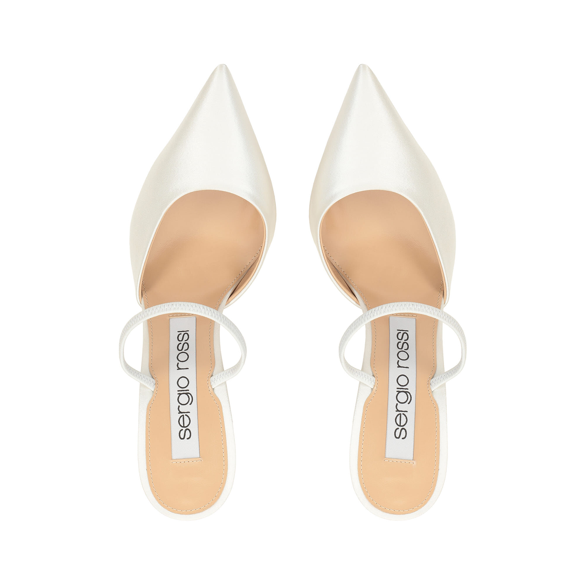 ★ブライダル★Sergio Rossi★Godiva Bridal - Slingbacks White Slingbacks White High heel: 90mm, Godiva Bridal - Slingbacks