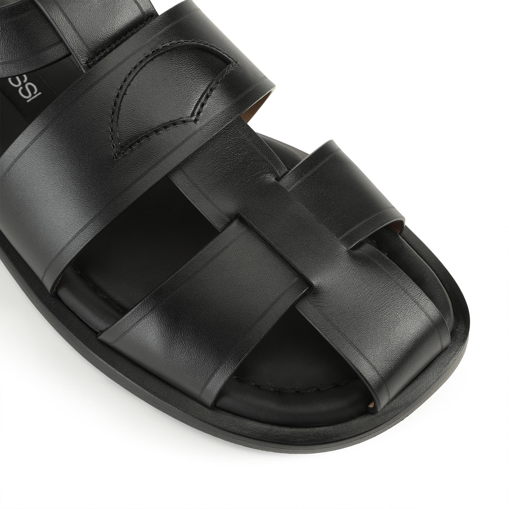 sergio rossi ブラックストラップサンダル サンダル ブラック フラット: 25mm, sr Twenty Buckle - Sandals