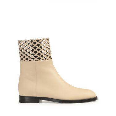 Booties Beige Low heel: 15mm, sr Mermaid - Booties Chalk 2