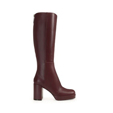 Boots Red Mid heel: 75mm, sr Fuego - Boots Wine 2