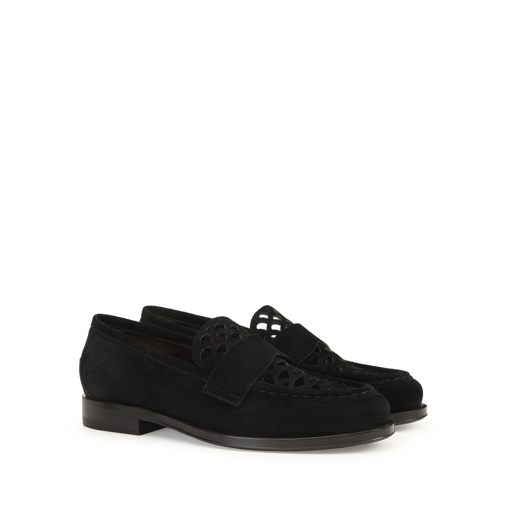 超美品 黒 sergio rossi SR ローファー　38.5 ローファー ブラック ローヒール: 15mm, sr Mermaid - Loafers