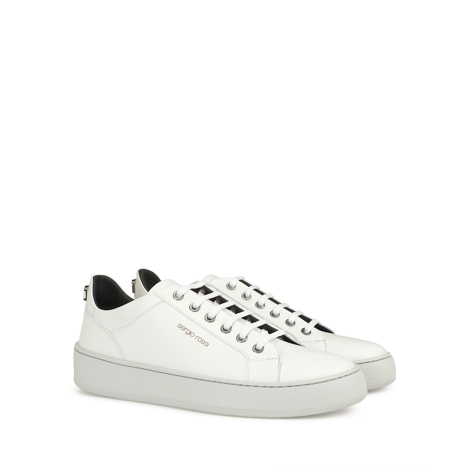 Sneakers White Flat sr Addict Signature Sneakers White Sergio Rossi
