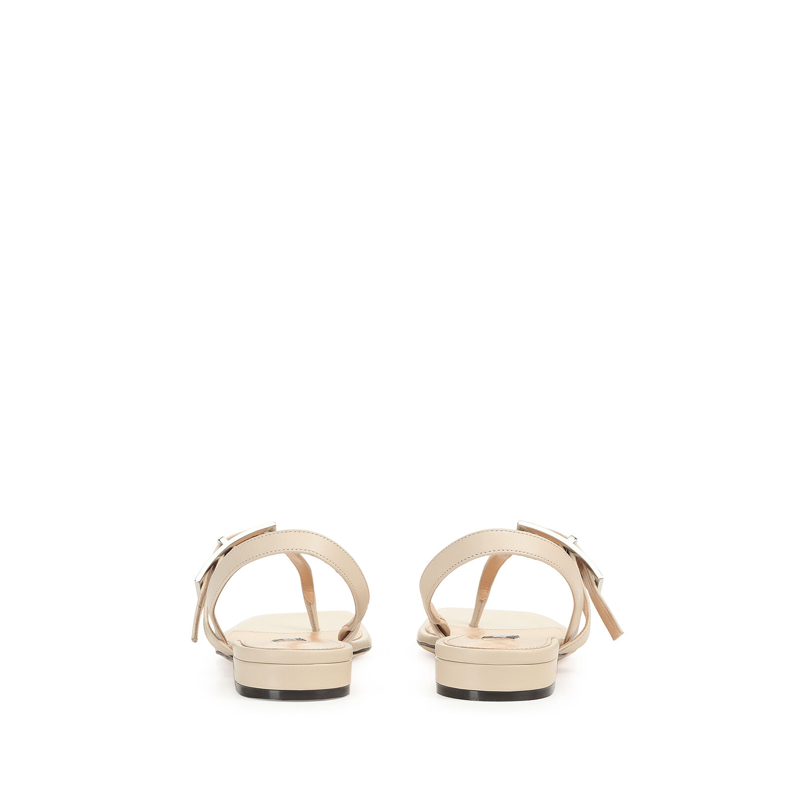Sandals Beige Low heel: 15mm, sr Nora | Sergio Rossi
