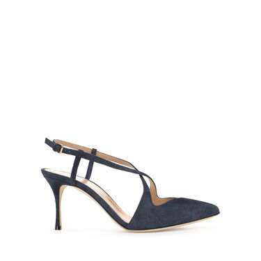 Slingbacks Blau Mittlere Absätze: 75mm, Bon ton - Slingbacks Indigo 2