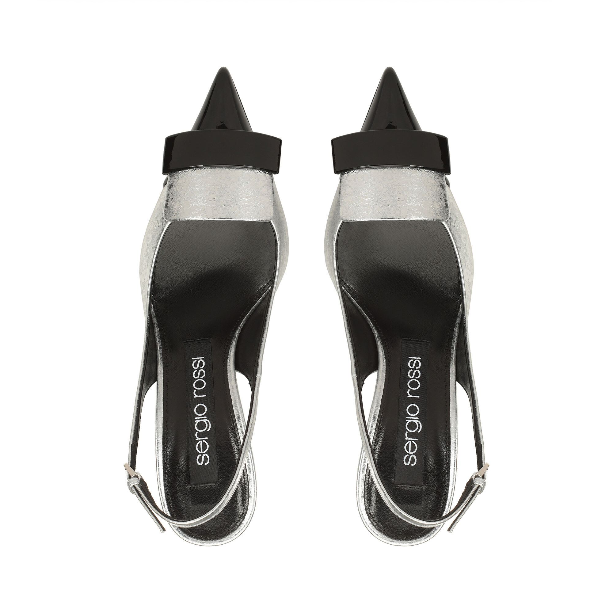 スリングバック グレー ミッドヒール: 75mm, sr1 - Slingbacks