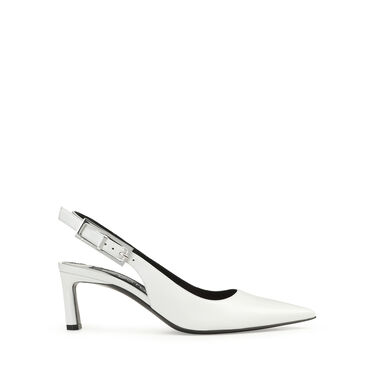 Slingbacks White Mid heel: 60mm, sr Nora - Slingbacks White 1