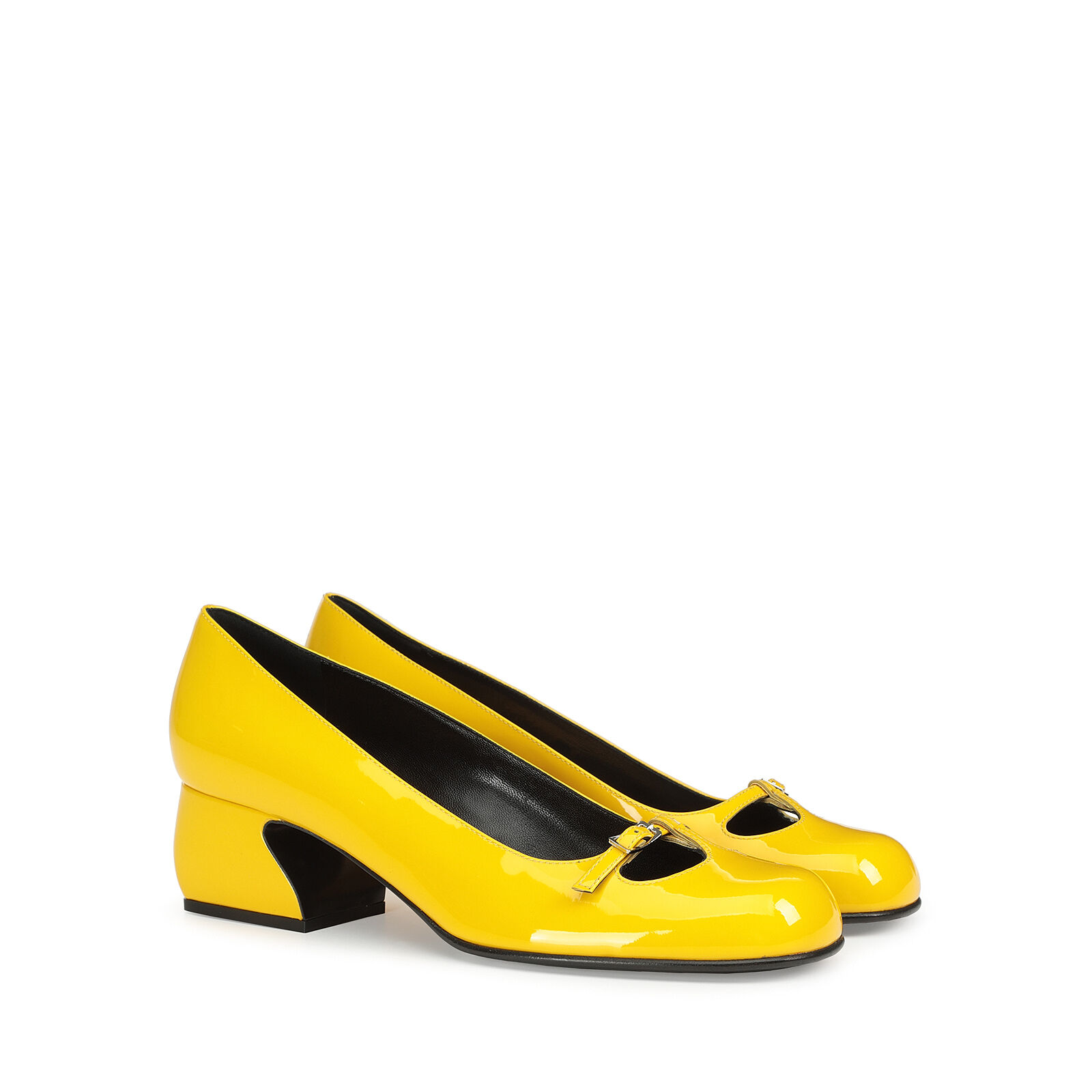 Yellow low heel pumps outlet