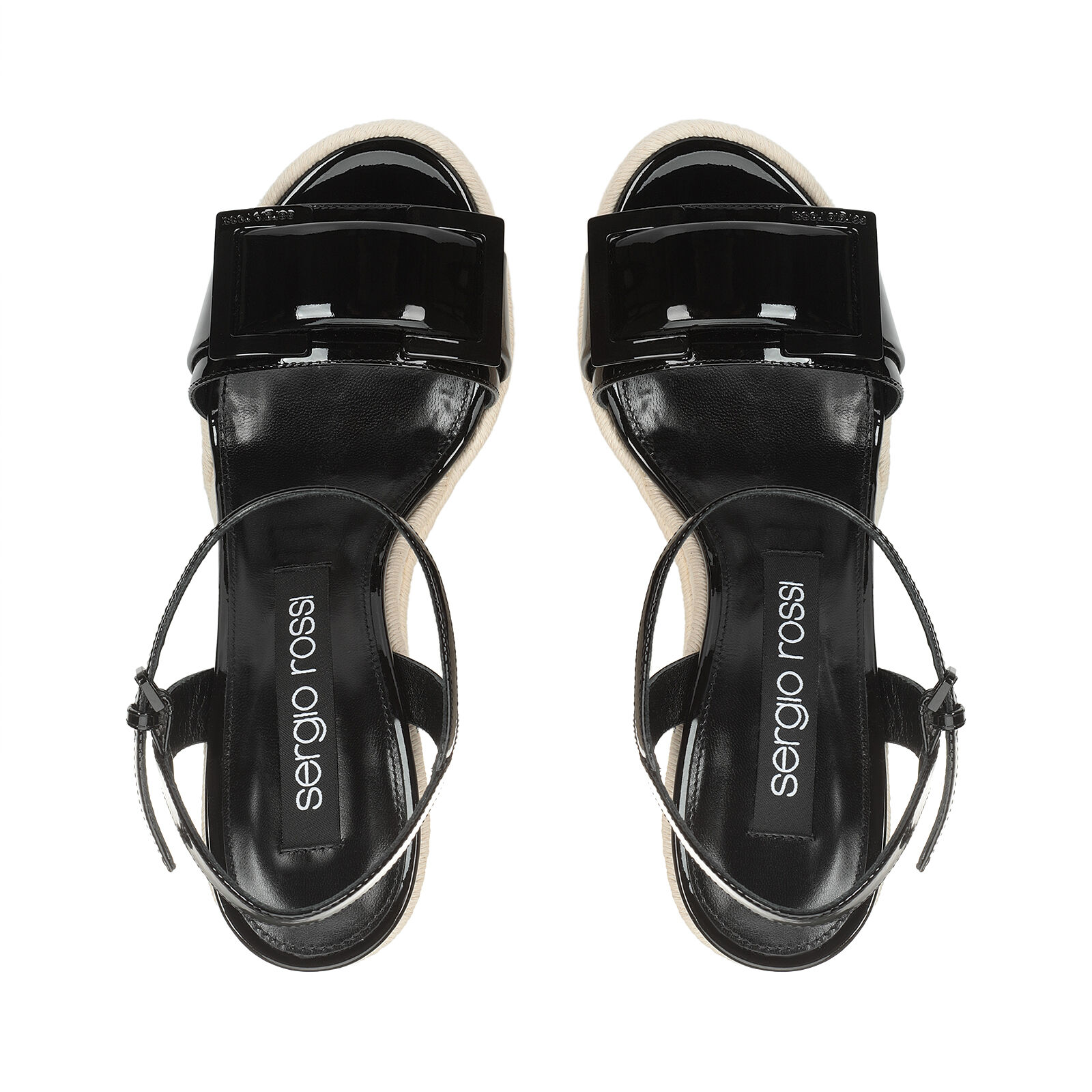 Black mid heel wedges best sale