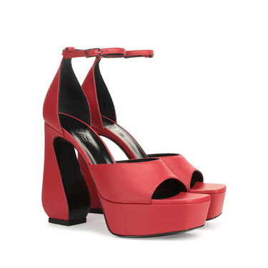 Sandals Red High heel: 90mm, SI ROSSI - Sandals Carminio 2