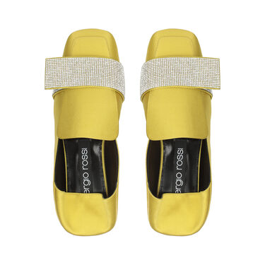 Mocassins Jaune Talon plat: 5mm, sr1 Paris - Slippers Chartreuse 2