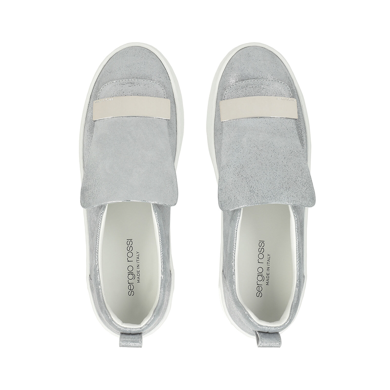 Baskets Gris Talon plat 5mm sr1 Addict Sneakers Acciaio Sergio Rossi