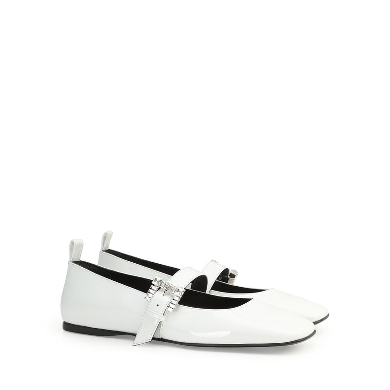 sr Twenty Buckle - Ballerinas White